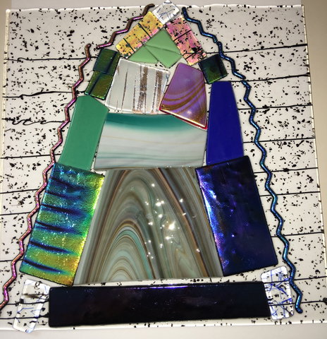 Magnificent fusing glass piece created by awe inspiring, adolescent client.